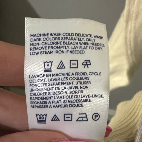 Lands' End Women's V-Neck Sweater - Cream - Picture 6 of 8